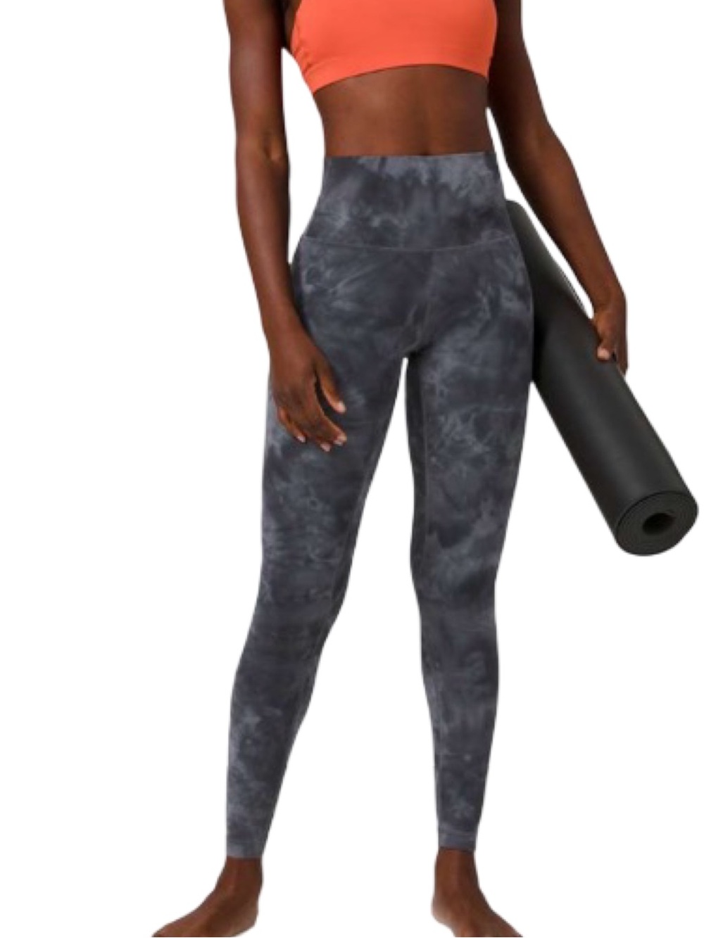 Lululemon Align High-Rise Leggings 28" Diamond Dye Pitch Grey Graphite Grey Sz 2